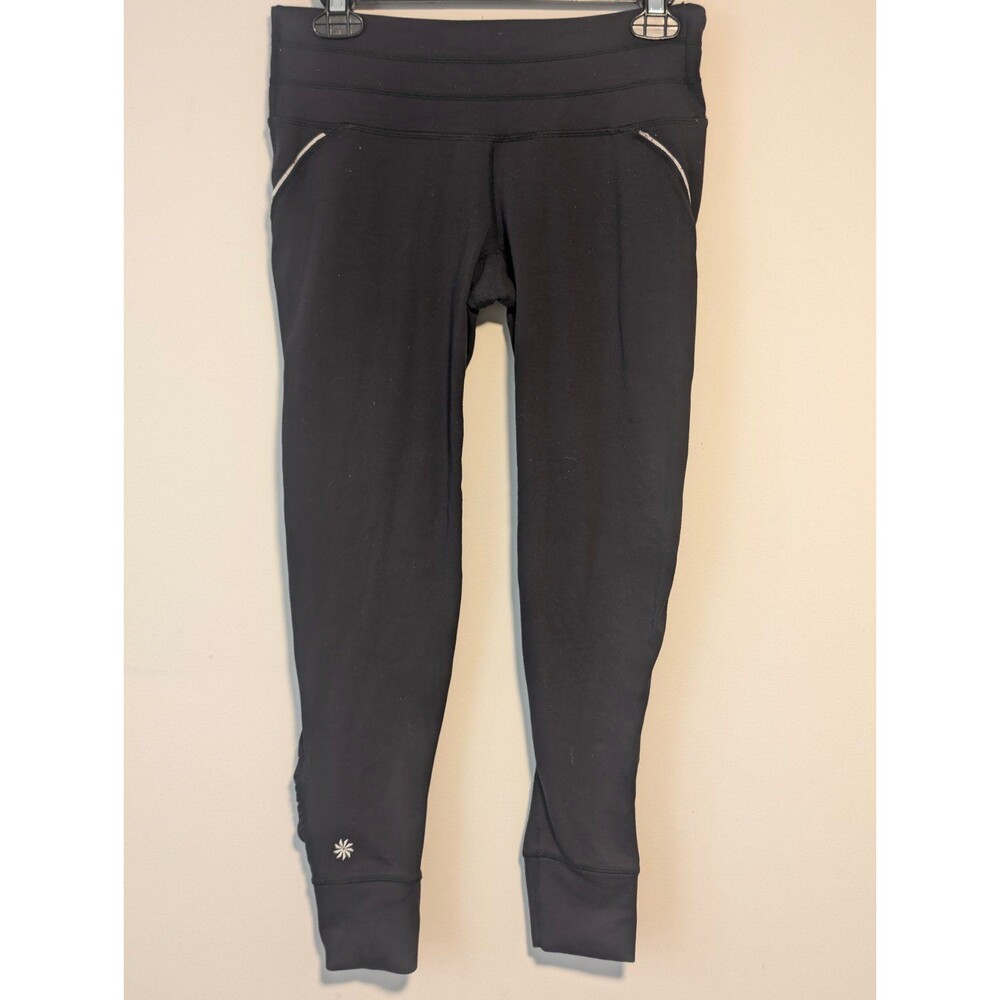 ATHLETA Women's Relay Tight Reflective Black Leggings Size Small NWOT Very Nice
